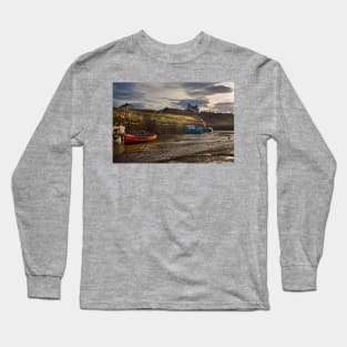 Seaton Sluice harbour in Northumberland (rework) Long Sleeve T-Shirt